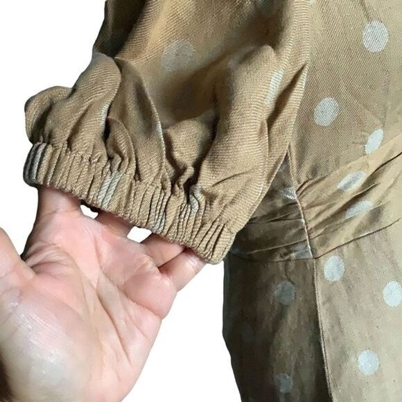 SAINTS + SECRETS Puff Sleeves Flattering Polkadot Mini Dress - Picture 7 of 11